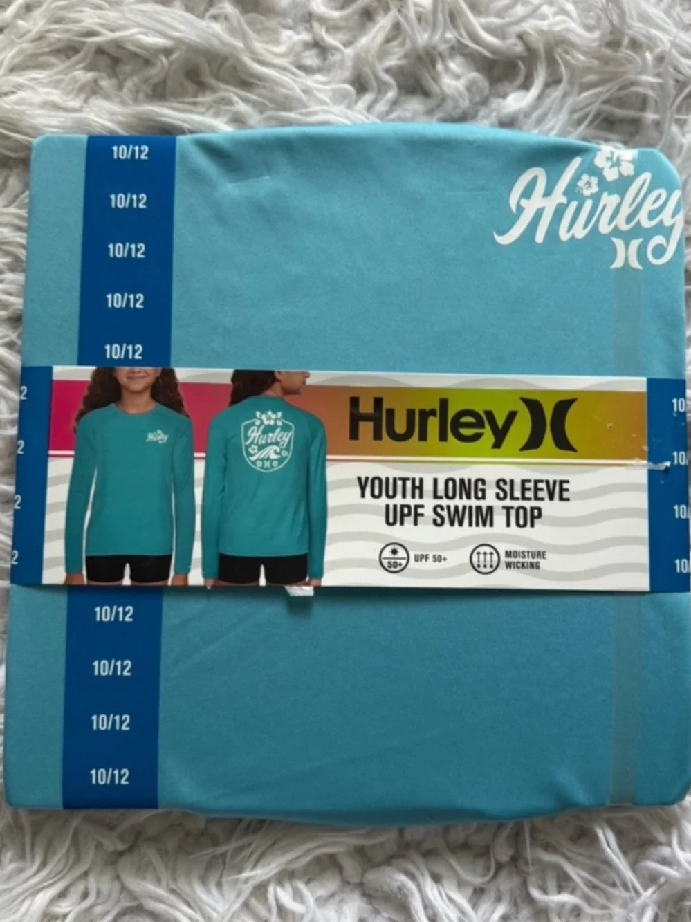 NWT Hurley Kids Swim Rash Guard - Blue
